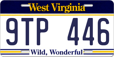 WV license plate 9TP446