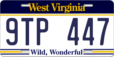 WV license plate 9TP447