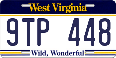 WV license plate 9TP448