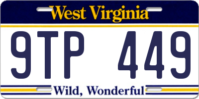 WV license plate 9TP449
