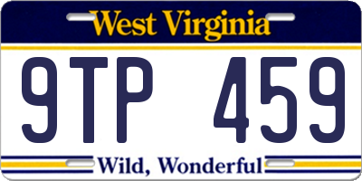 WV license plate 9TP459