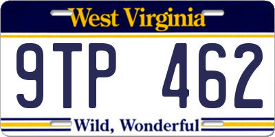 WV license plate 9TP462