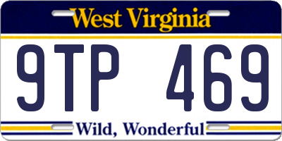 WV license plate 9TP469