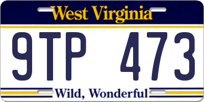 WV license plate 9TP473