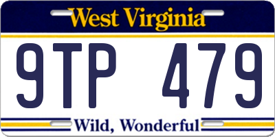 WV license plate 9TP479