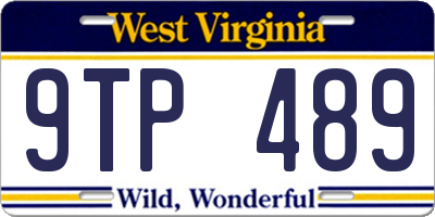 WV license plate 9TP489