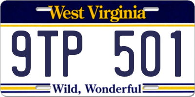 WV license plate 9TP501