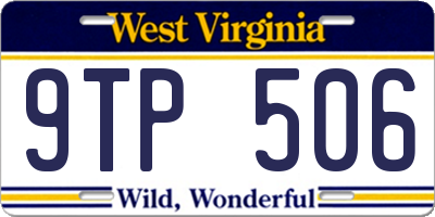 WV license plate 9TP506