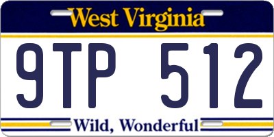 WV license plate 9TP512