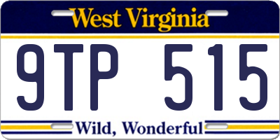 WV license plate 9TP515