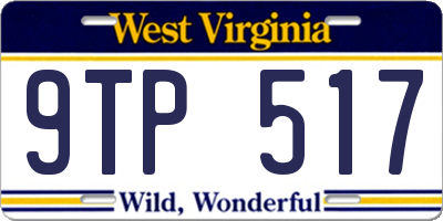 WV license plate 9TP517