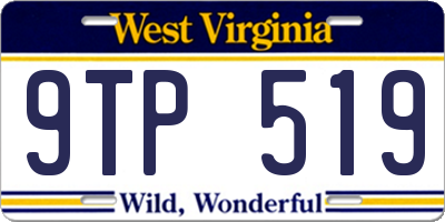 WV license plate 9TP519