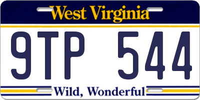 WV license plate 9TP544
