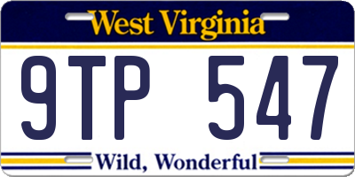 WV license plate 9TP547