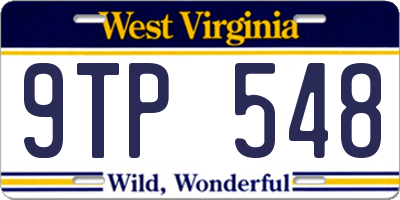 WV license plate 9TP548