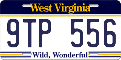 WV license plate 9TP556