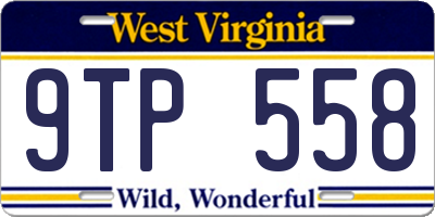WV license plate 9TP558