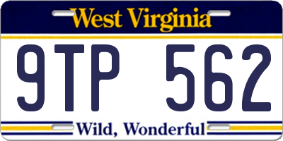 WV license plate 9TP562