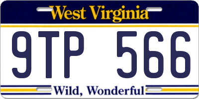 WV license plate 9TP566