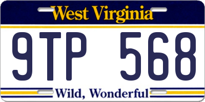 WV license plate 9TP568
