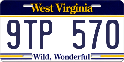 WV license plate 9TP570