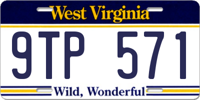 WV license plate 9TP571