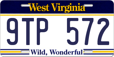WV license plate 9TP572