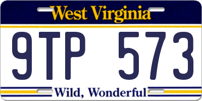 WV license plate 9TP573