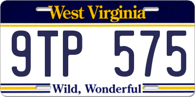 WV license plate 9TP575