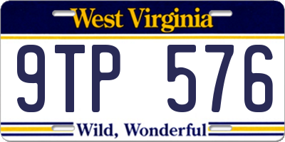 WV license plate 9TP576