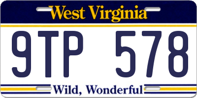 WV license plate 9TP578