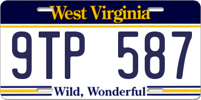 WV license plate 9TP587