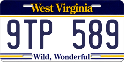 WV license plate 9TP589