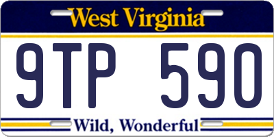 WV license plate 9TP590