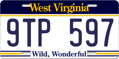 WV license plate 9TP597