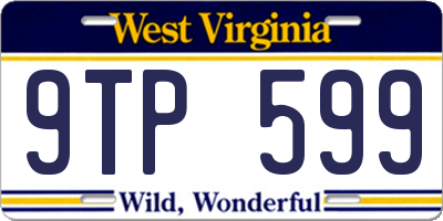 WV license plate 9TP599