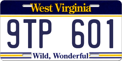 WV license plate 9TP601