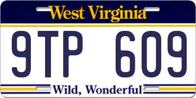 WV license plate 9TP609