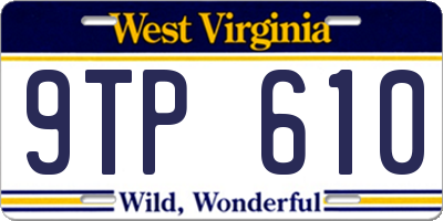 WV license plate 9TP610