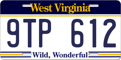 WV license plate 9TP612