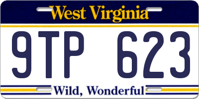 WV license plate 9TP623