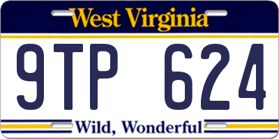 WV license plate 9TP624