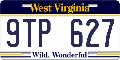 WV license plate 9TP627