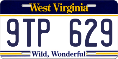 WV license plate 9TP629