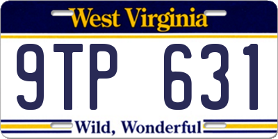 WV license plate 9TP631