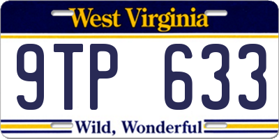 WV license plate 9TP633