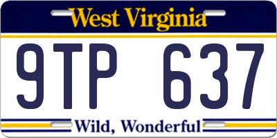 WV license plate 9TP637