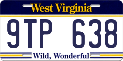 WV license plate 9TP638