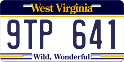 WV license plate 9TP641