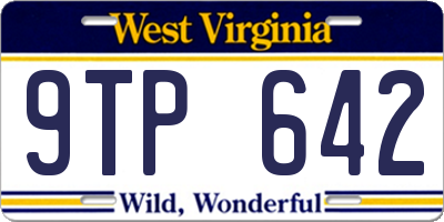 WV license plate 9TP642
